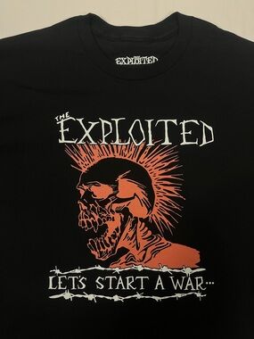The Exploited Band T-Shirt "Lets Start a War" Y2K Tour Tee (Brand New With Tags)